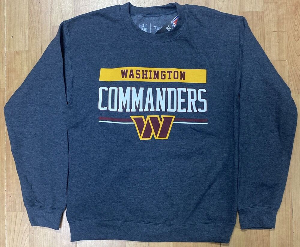 NFL Washington Commanders Men’s Small Gray Crewneck Sweatshirt
